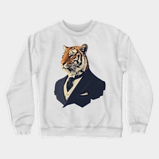 tiger gentleman Crewneck Sweatshirt